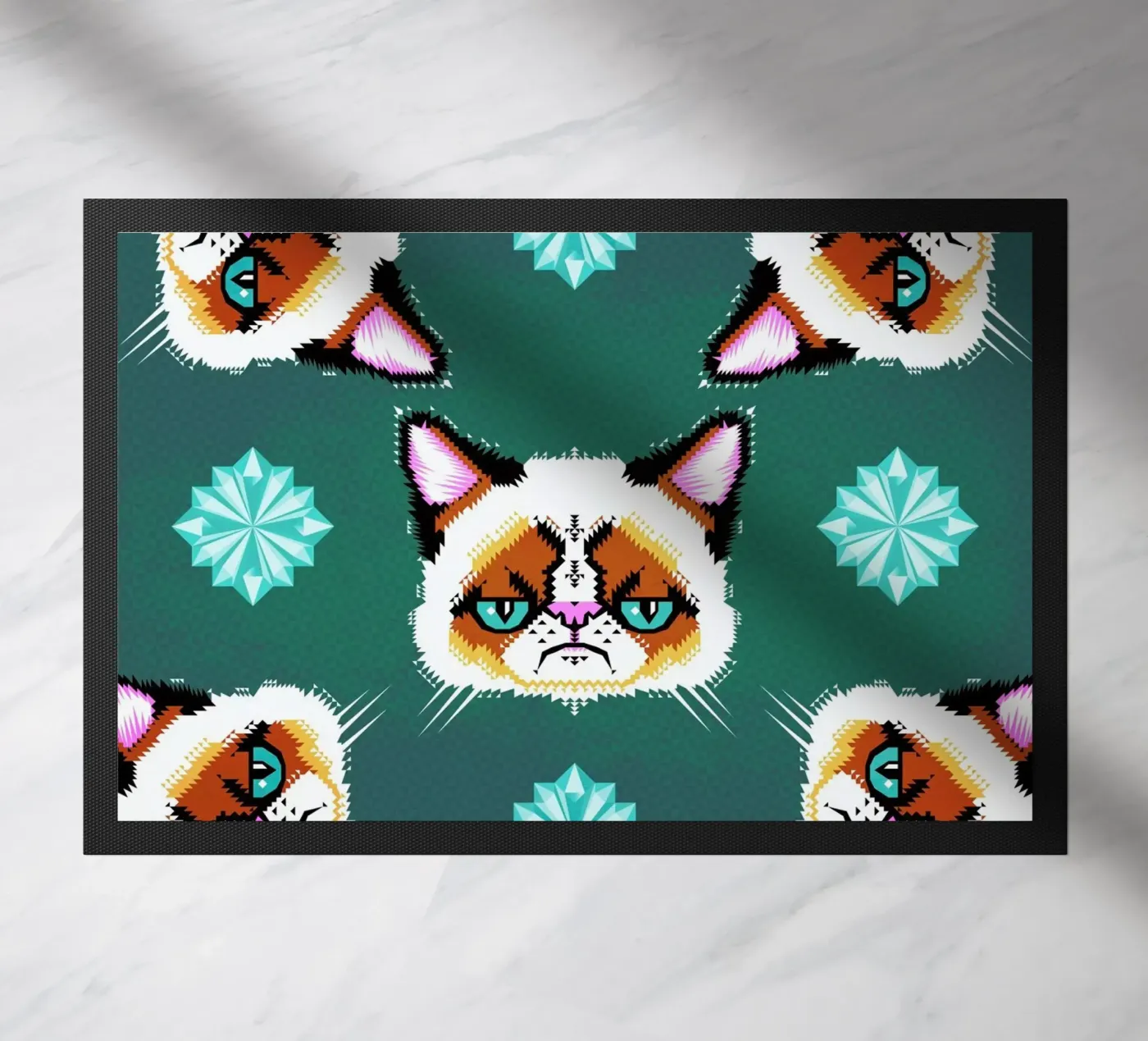 Grumpy Cat deurmat van Chobopop