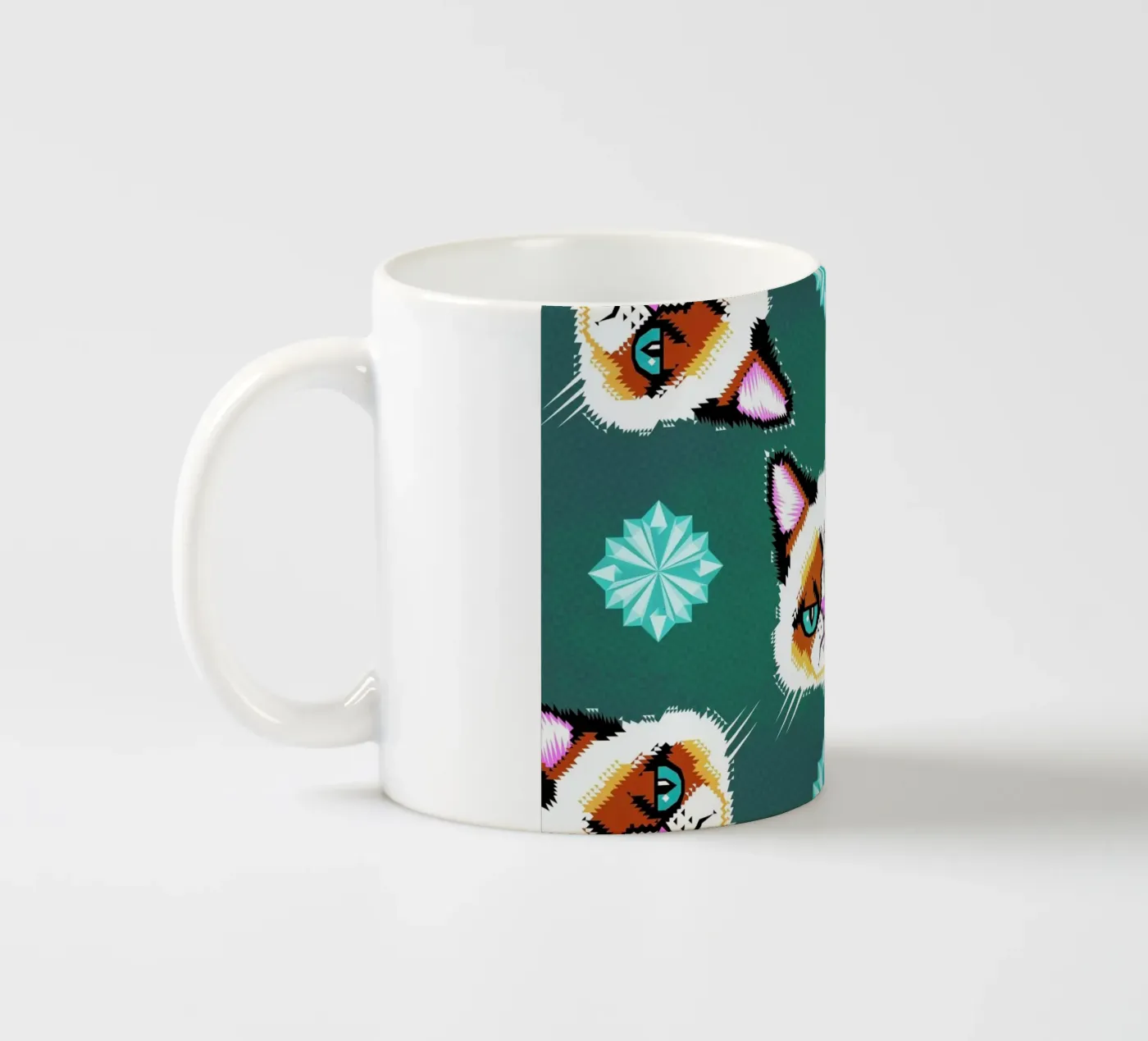 Grumpy Cat ceramic mug by Chobopop