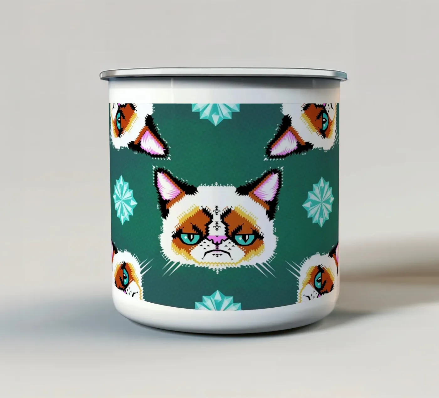 Grumpy Cat mug en émail de Chobopop