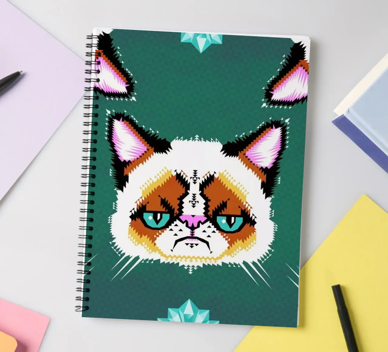 Grumpy Cat spiral notebook by Chobopop