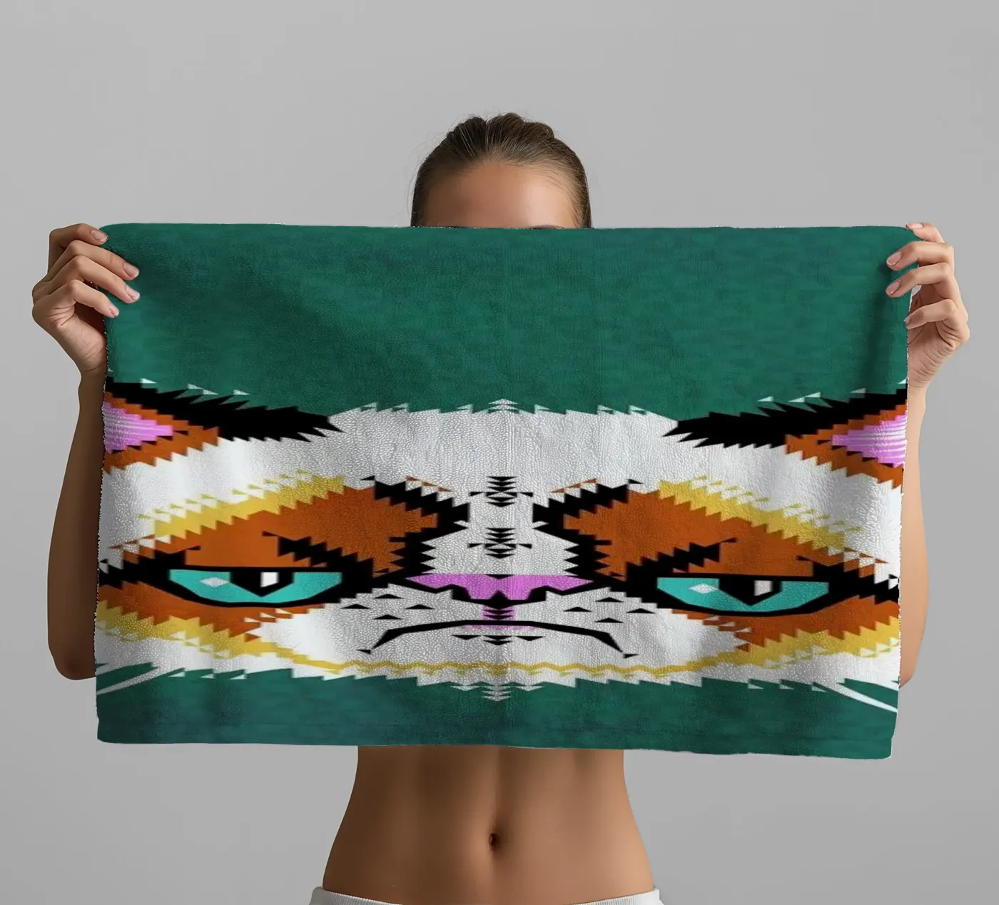 Grumpy Cat badhanddoek van Chobopop