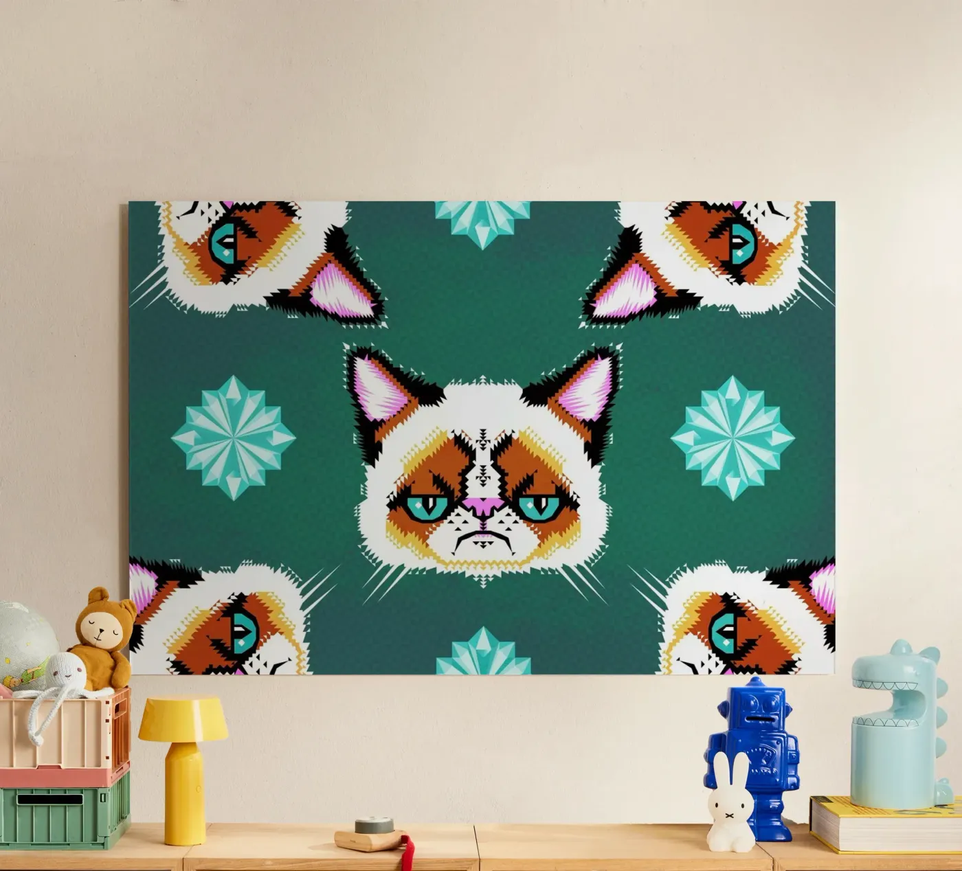 Grumpy Cat acryl van Chobopop