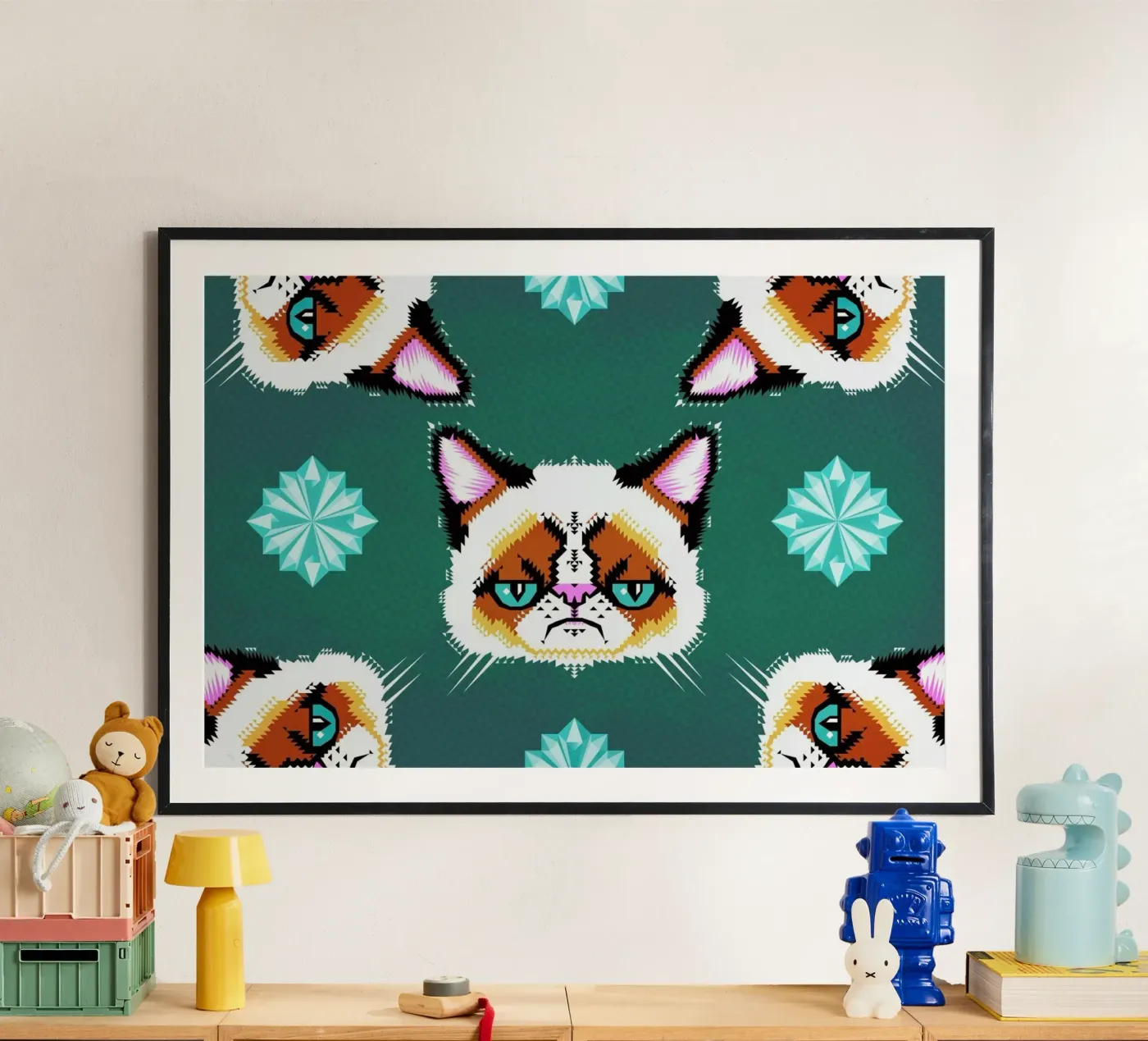 Grumpy Cat poster van Chobopop