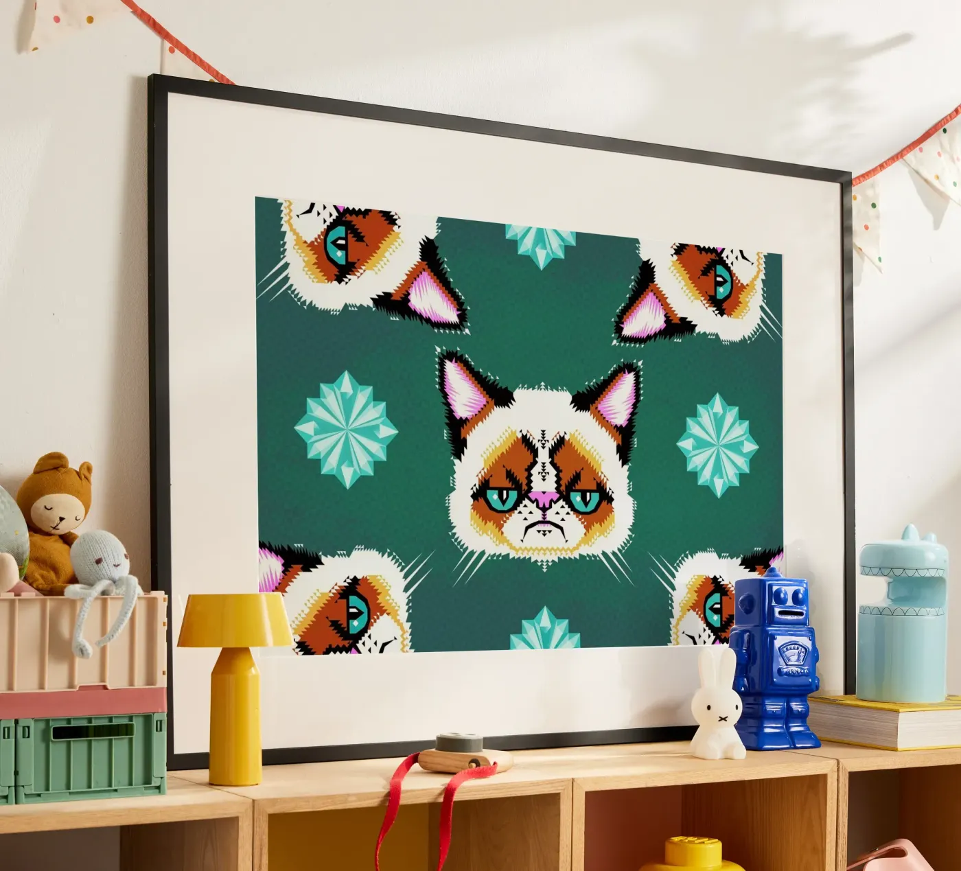 Grumpy Cat poster van Chobopop