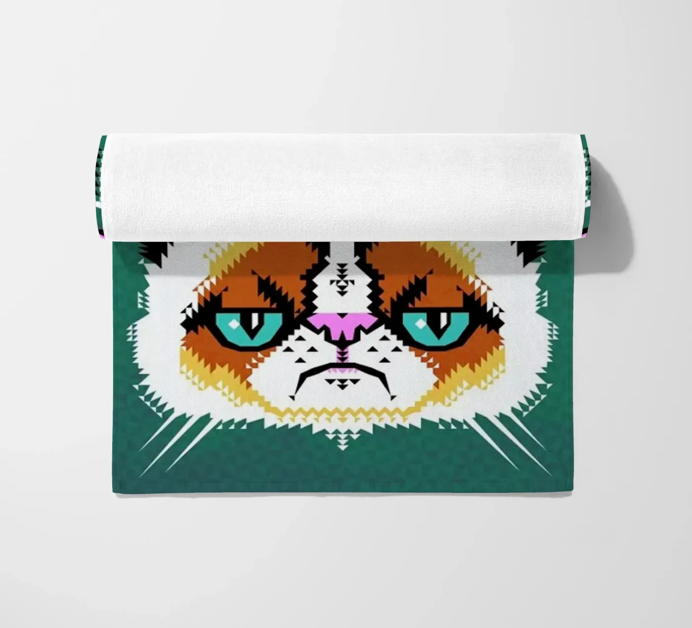 Grumpy Cat strandhanddoek van Chobopop