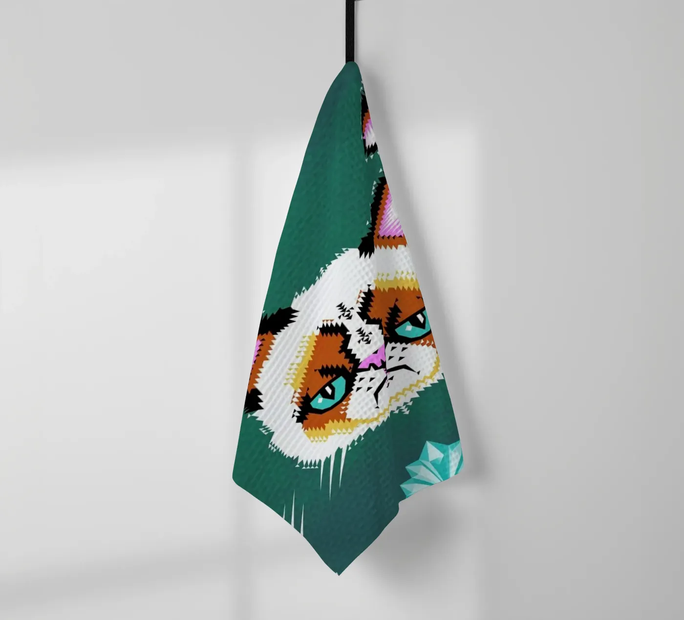Grumpy Cat theedoek van Chobopop