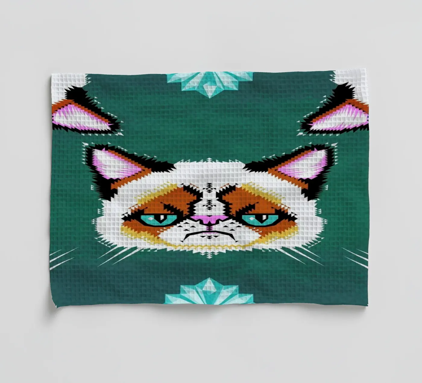 Grumpy Cat tea towel by Chobopop