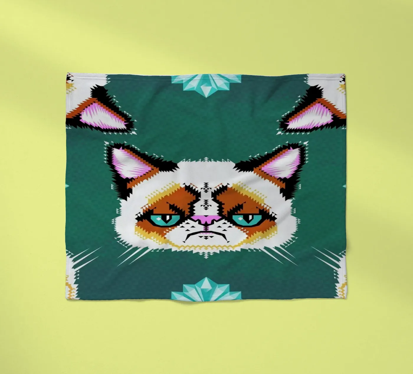 Grumpy Cat Fleecedecke von Chobopop