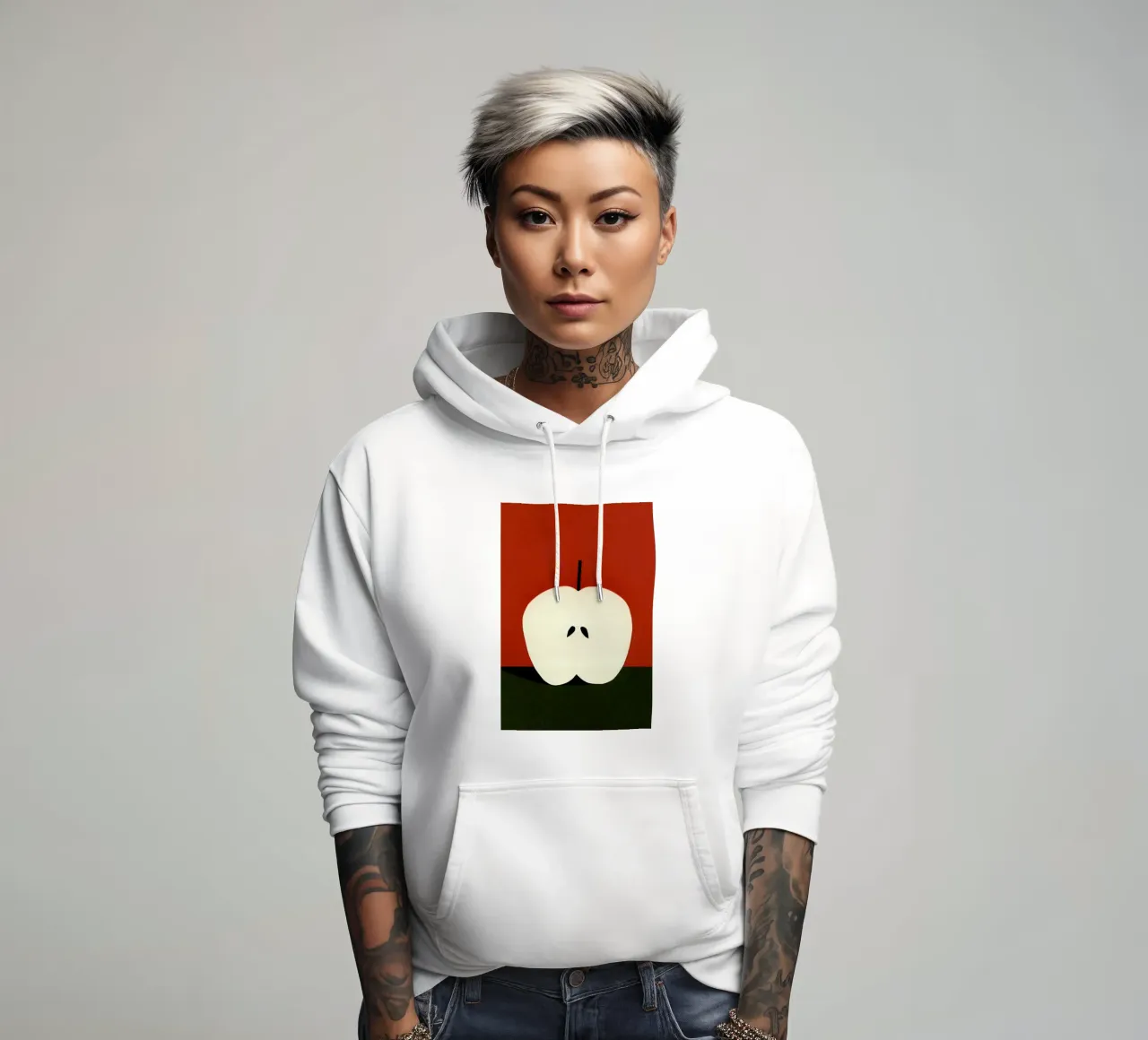 Half Red Apple felpa con cappuccio da Rosi Feist