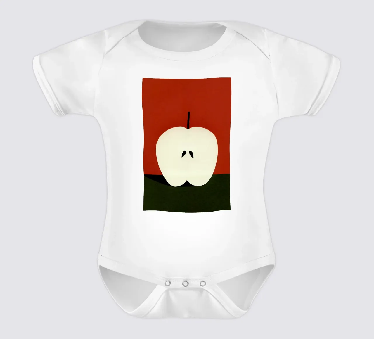 Half Red Apple body neonato maniche corte da Rosi Feist