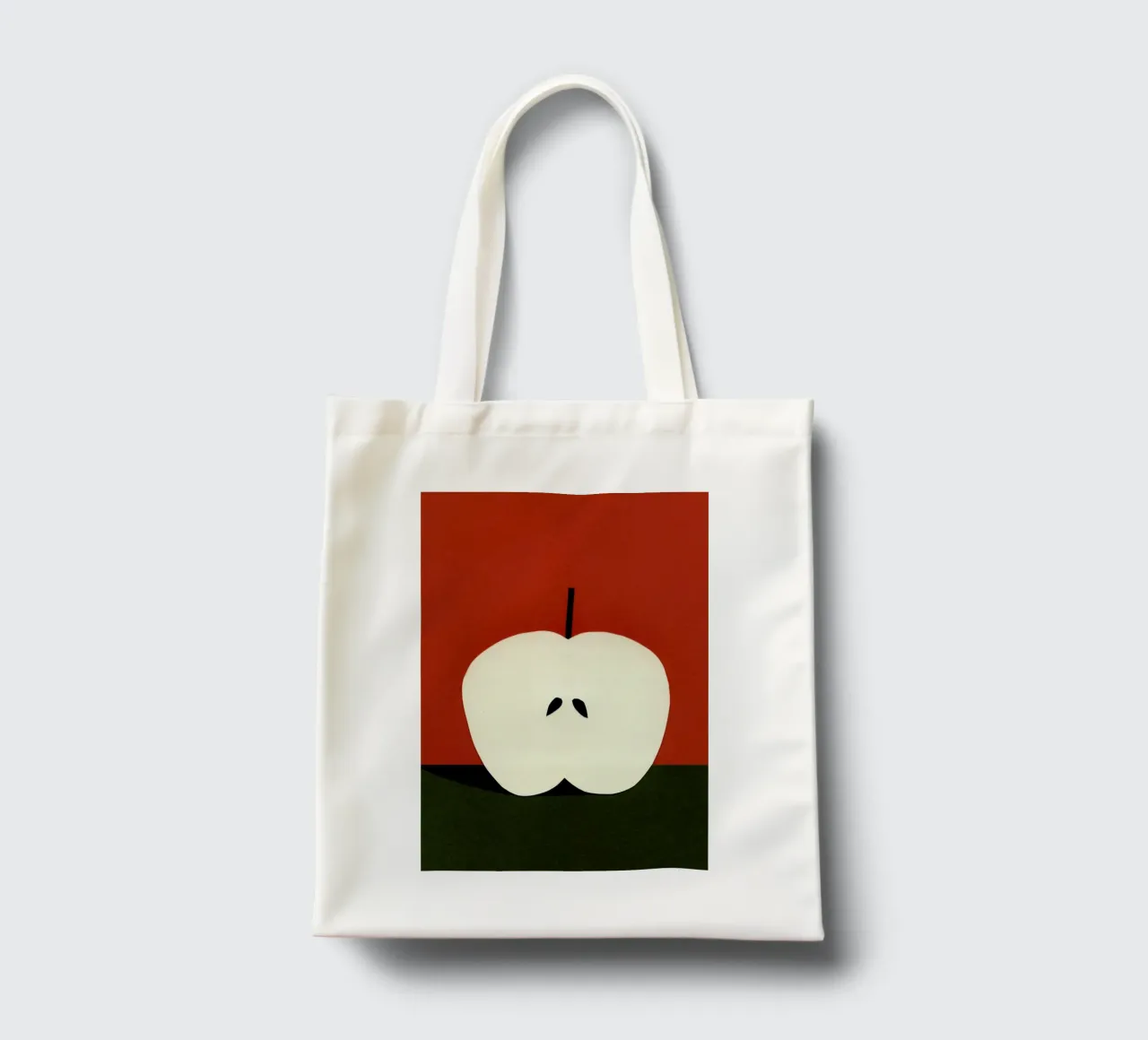 Half Red Apple borsa in juta da Rosi Feist