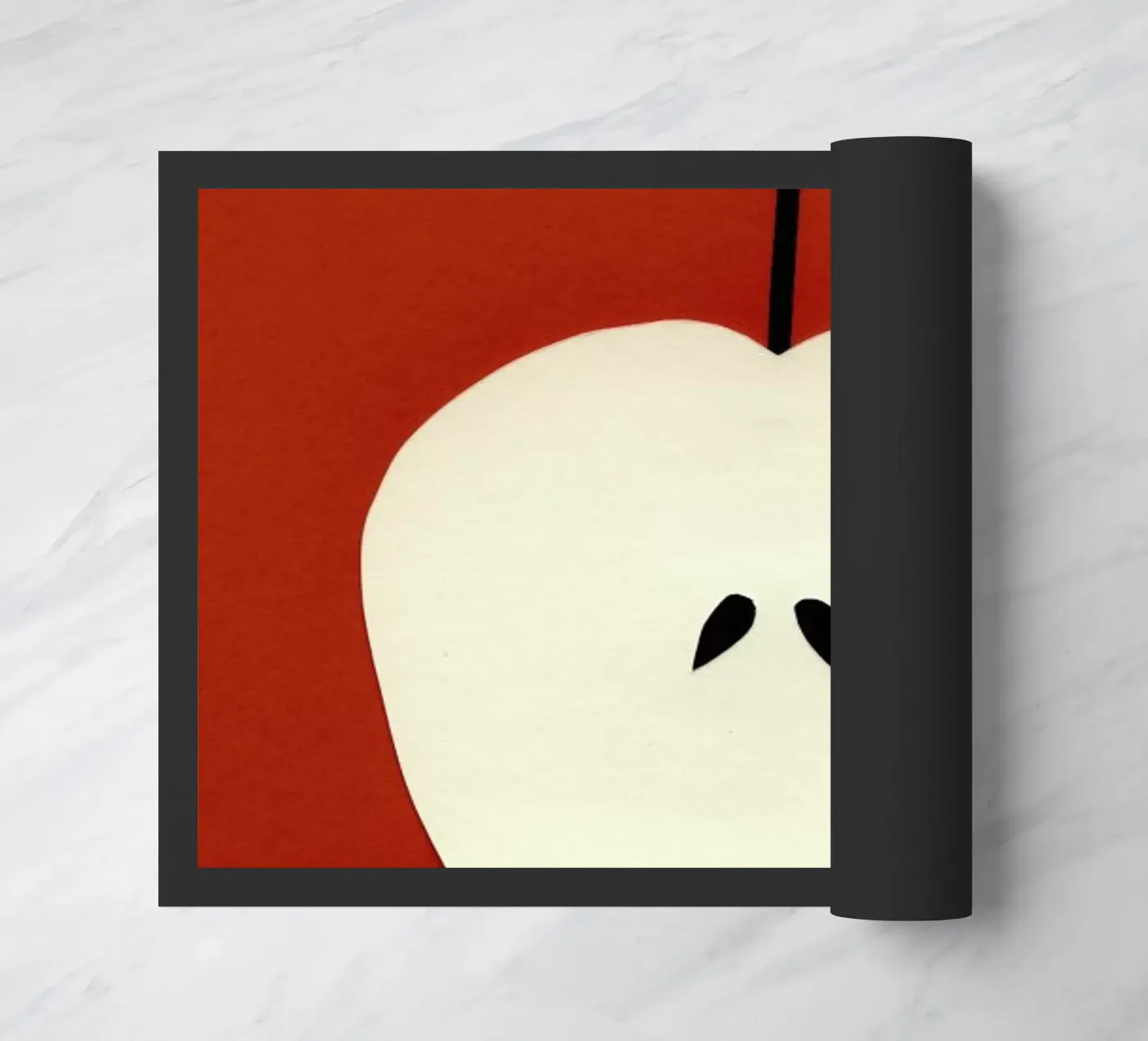 Half Red Apple deurmat van Rosi Feist