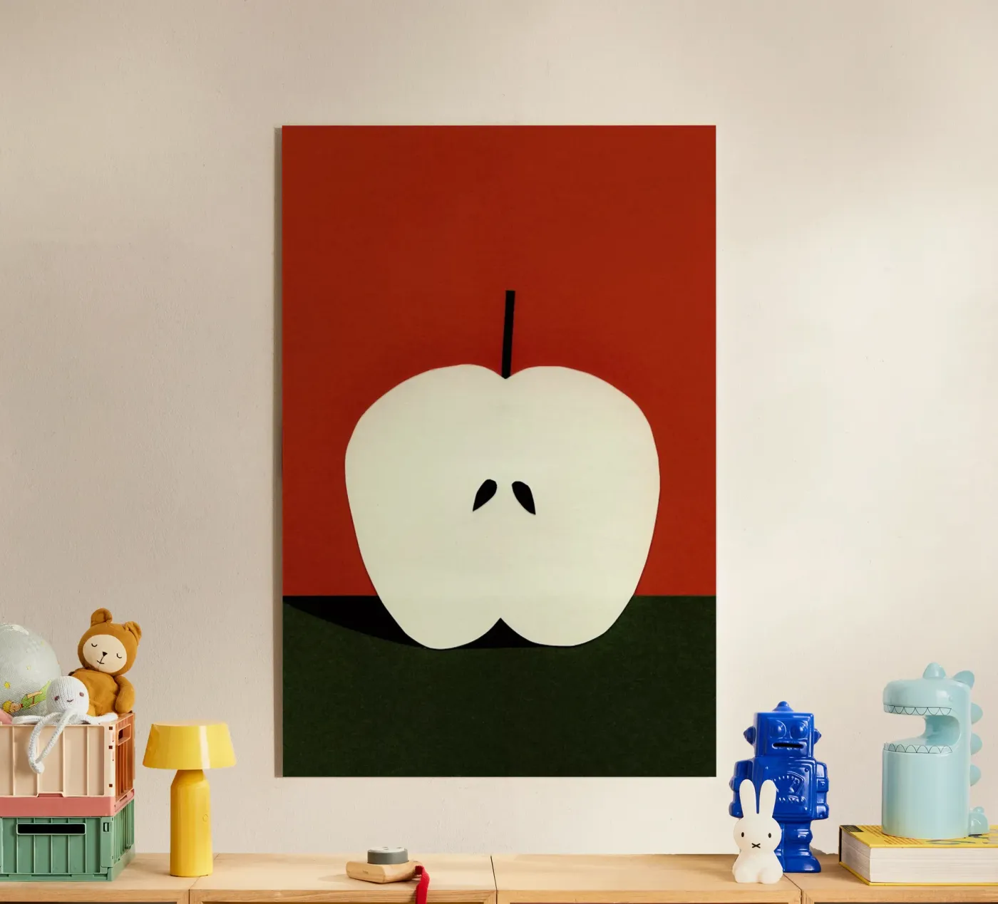 Half Red Apple acryl van Rosi Feist