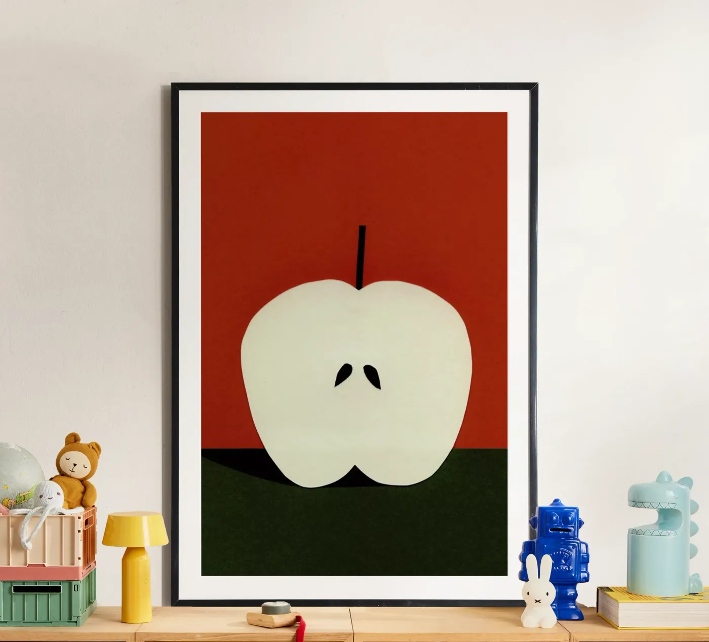 Half Red Apple poster by Rosi Feist