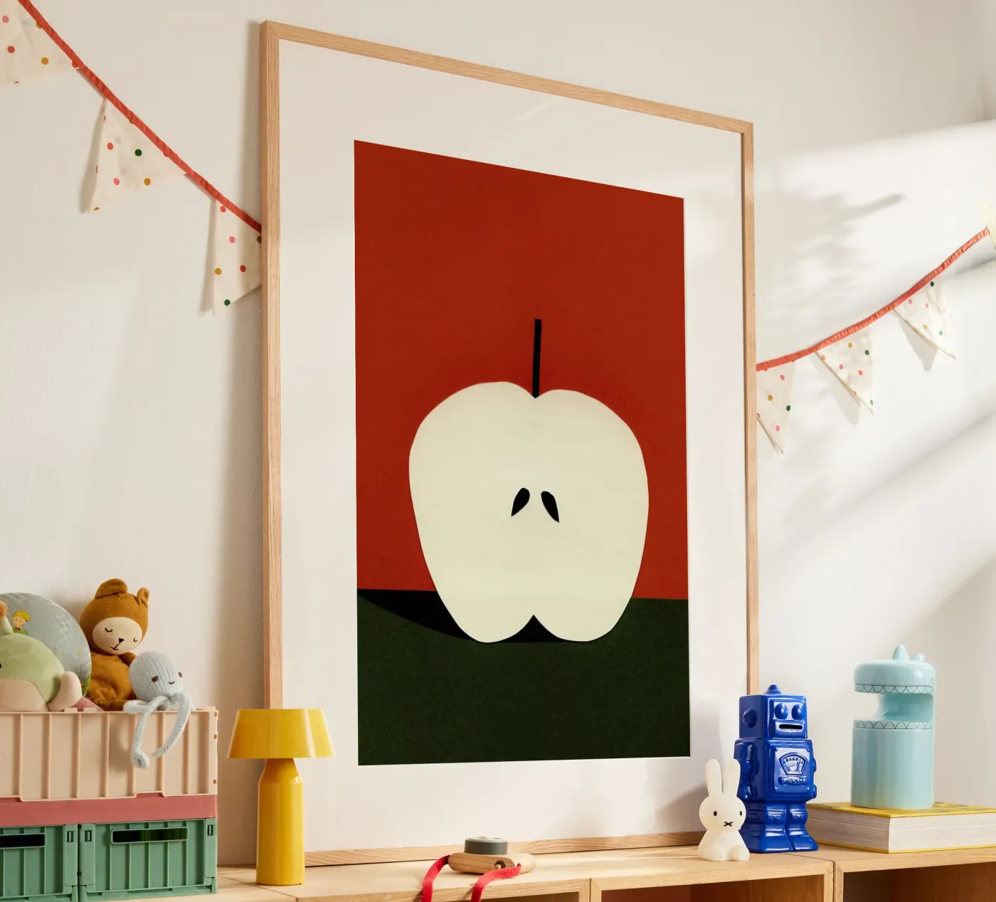Half Red Apple poster by Rosi Feist