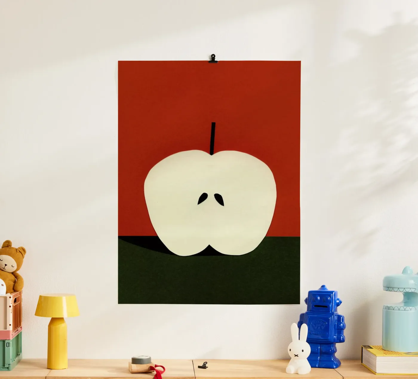 Half Red Apple poster by Rosi Feist