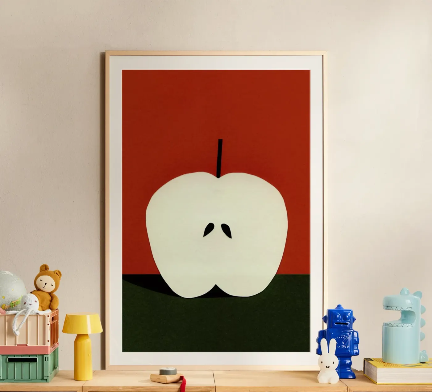 Half Red Apple poster by Rosi Feist