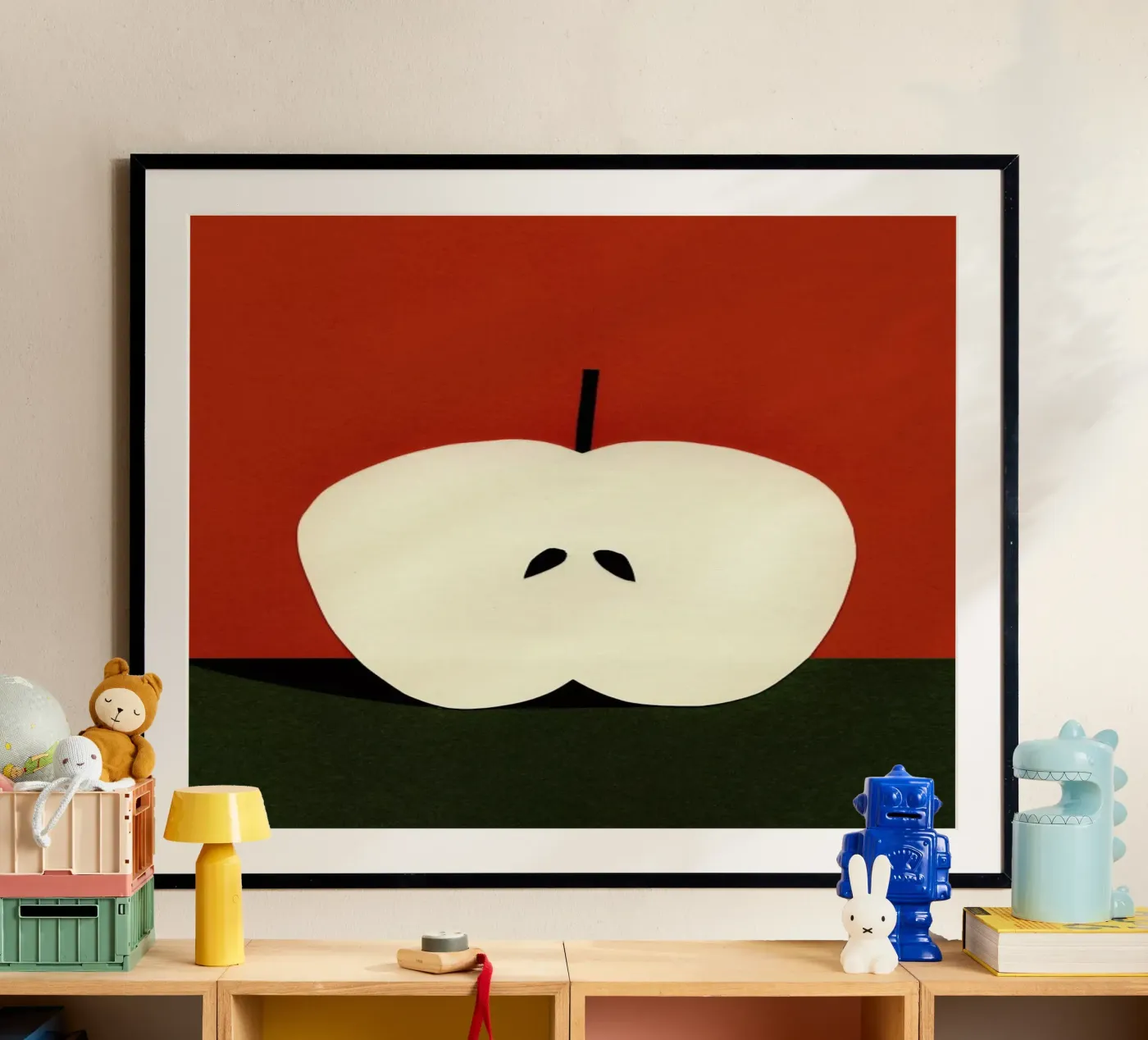 Half Red Apple poster by Rosi Feist