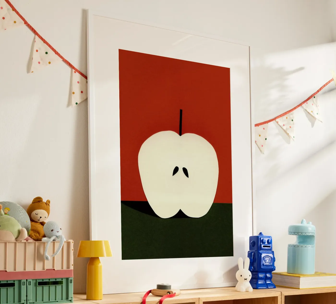 Half Red Apple poster by Rosi Feist
