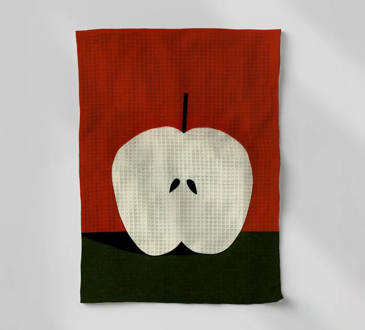 Half Red Apple canovaccio da cucina da Rosi Feist