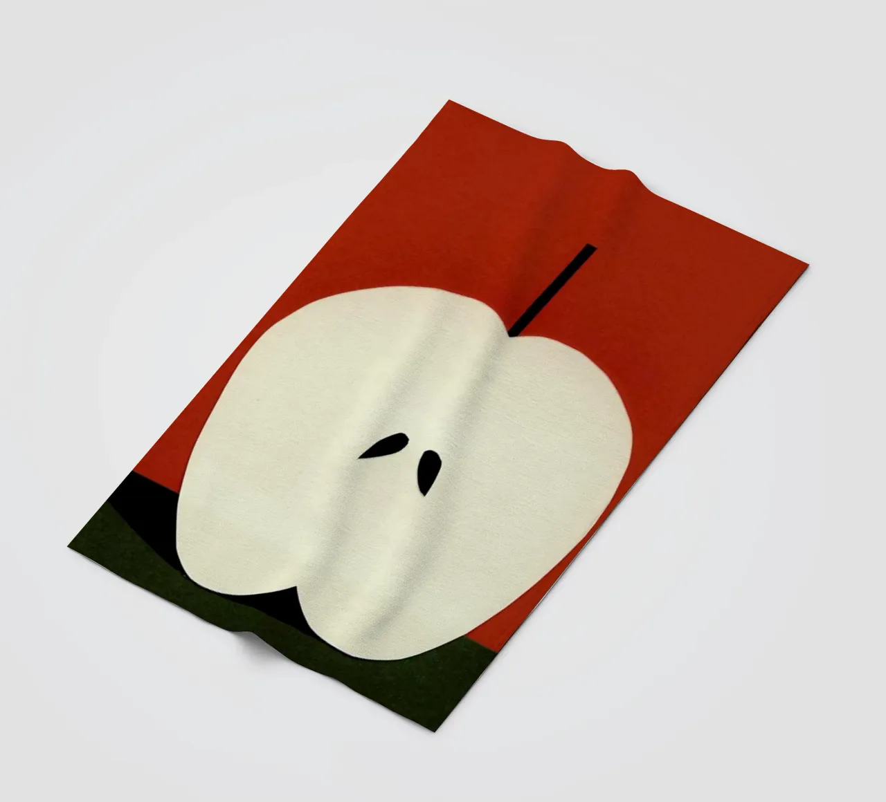 Half Red Apple coperta in pile da Rosi Feist