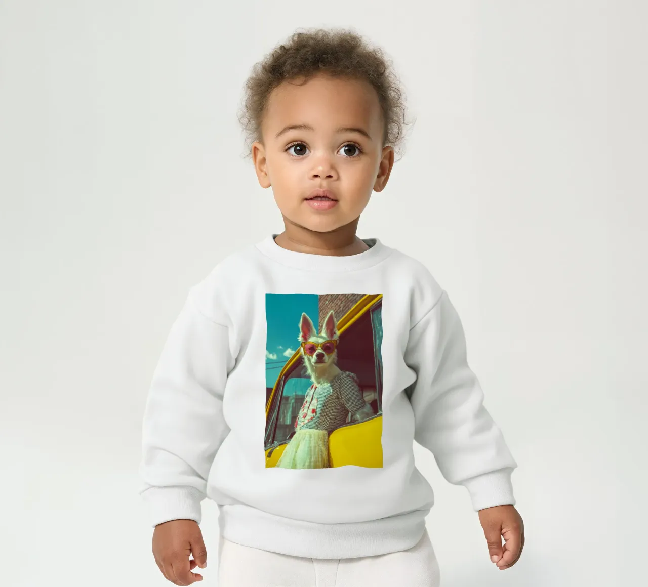 Bianca felpa neonato da Affiches Chien Originales – Dogland