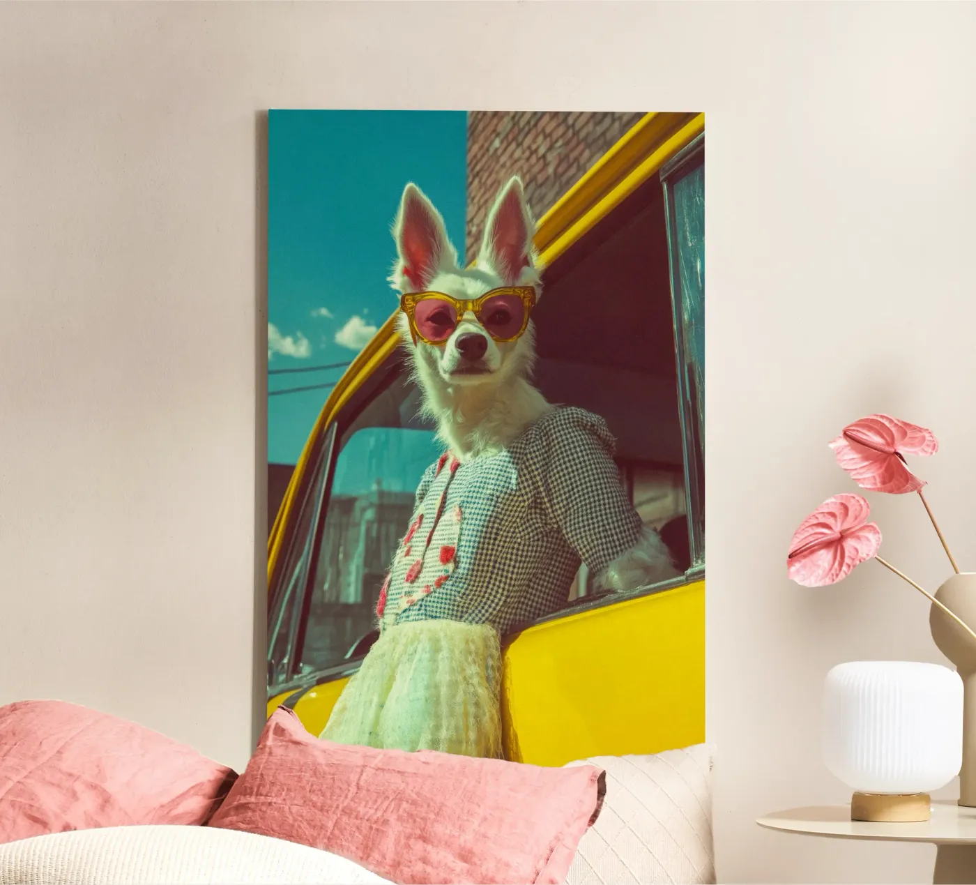 Bianca tela da Affiches Chien Originales – Dogland