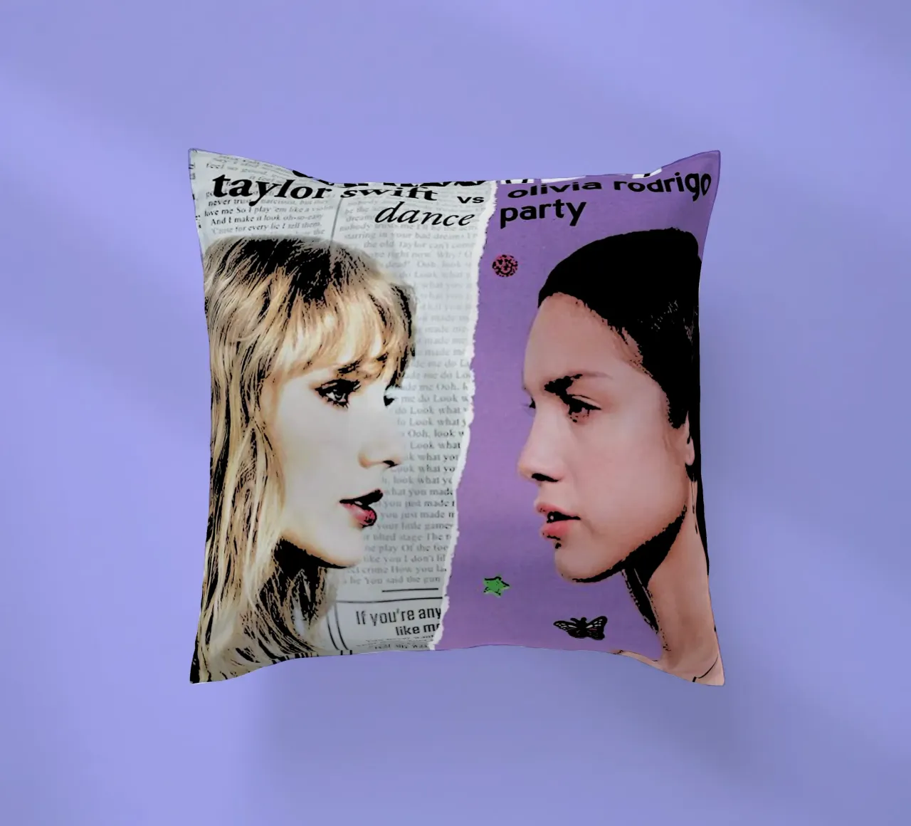 Taylor Swift e Olivia Rodriguez cuscino da music soul