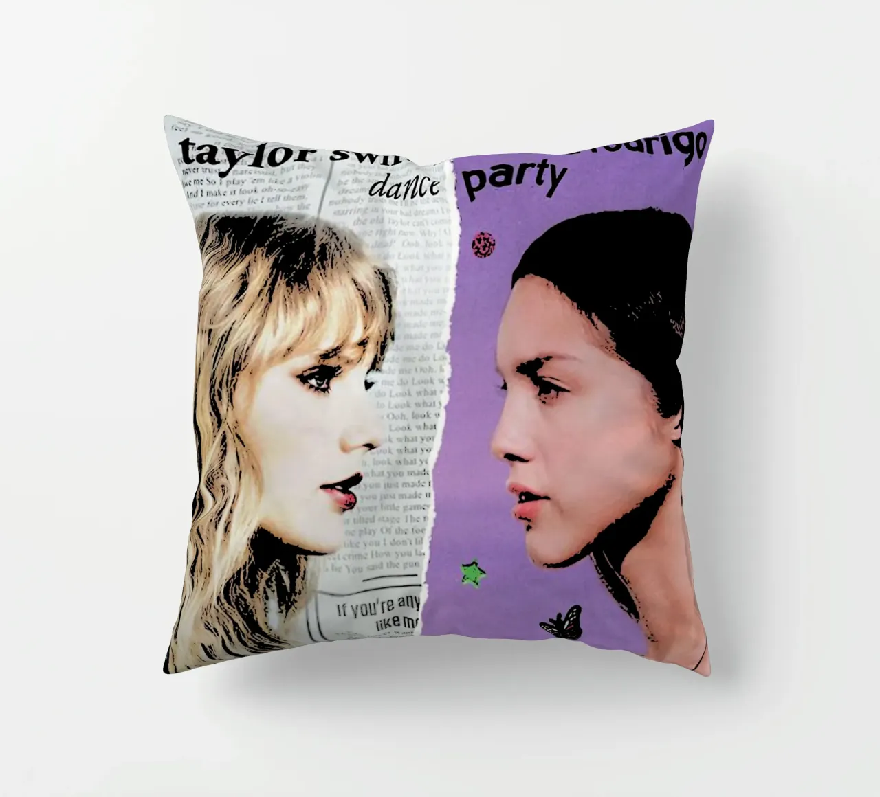 Taylor Swift e Olivia Rodriguez cuscino da music soul