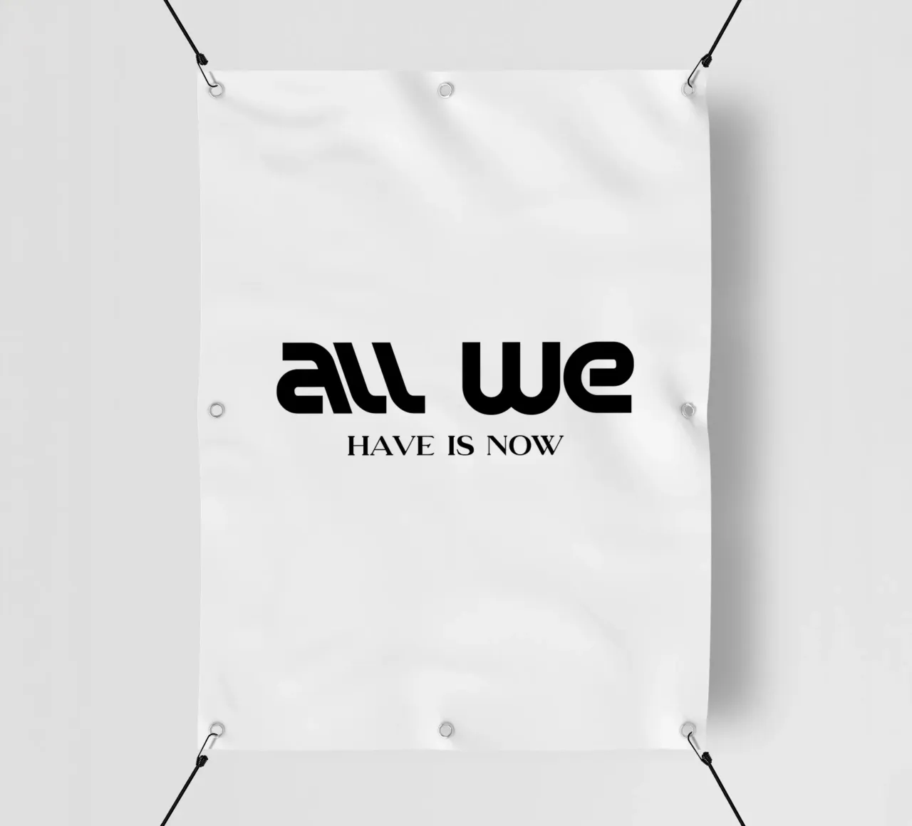 All We Have Is Now Elegante tipografia minimalista telo in pvc da YV TYPOGRAPHY