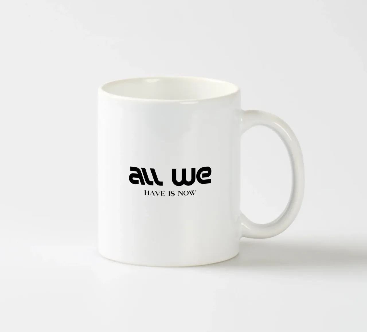All We Have Is Now Elegante tipografia minimalista tazza in ceramica da YV TYPOGRAPHY