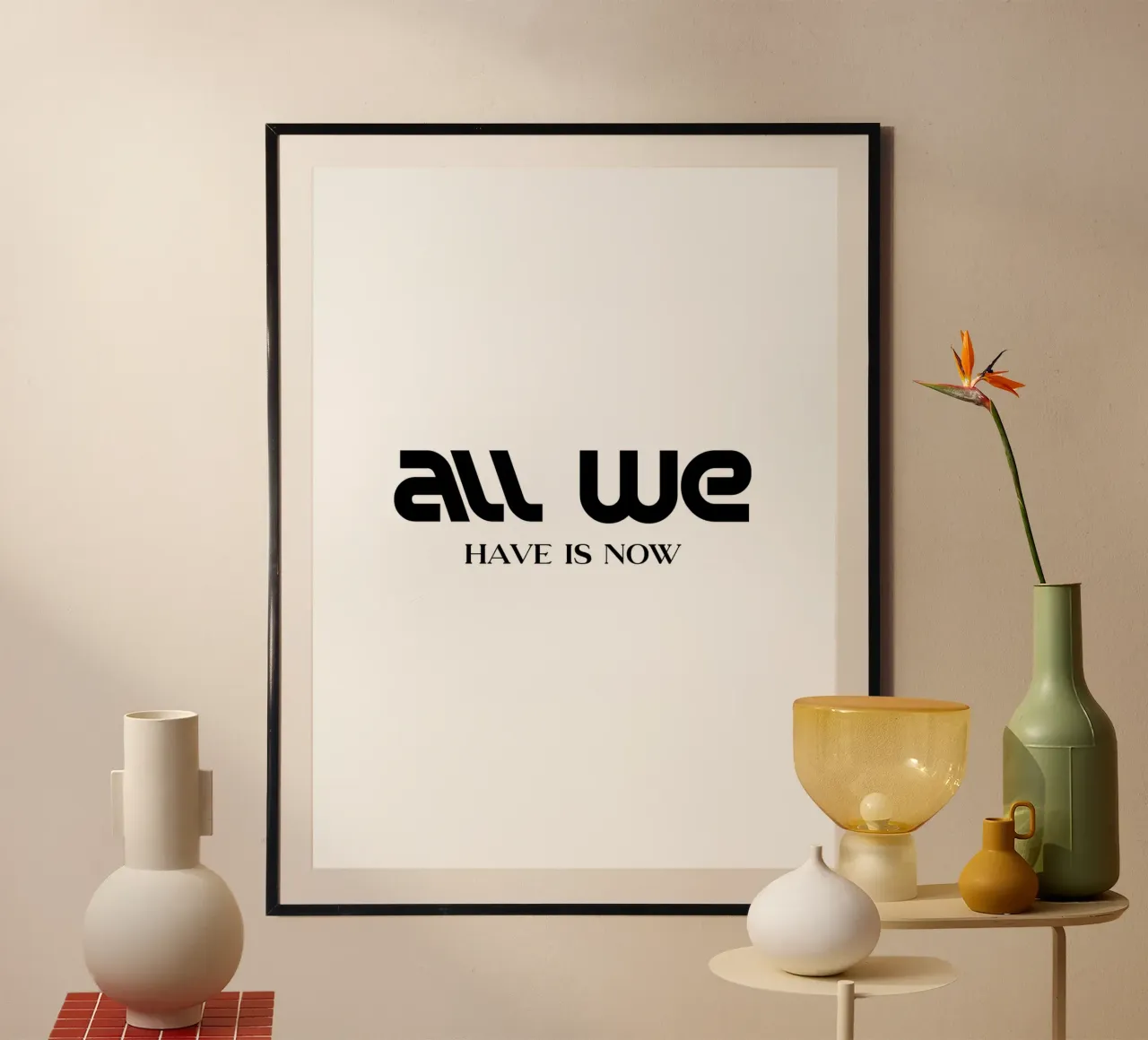 All We Have Is Now Elegant Minimalist Typography hahnemühle by YV TYPOGRAPHY