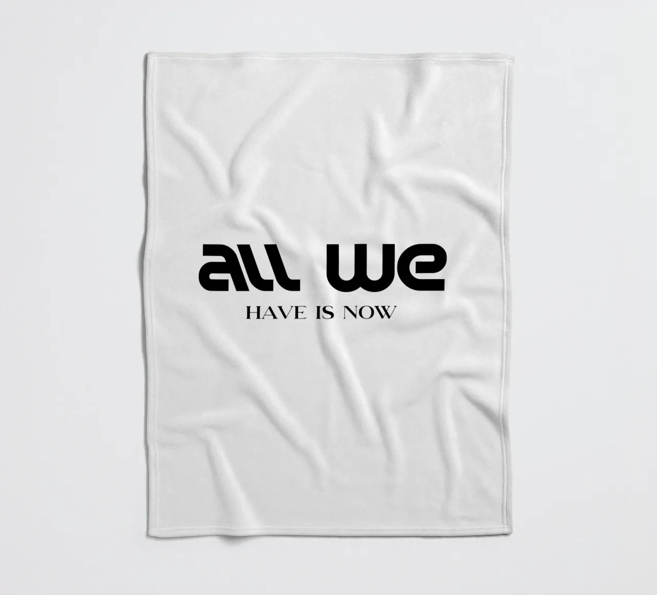 All We Have Is Now Elegant Minimalist Typography fleece blanket by YV TYPOGRAPHY