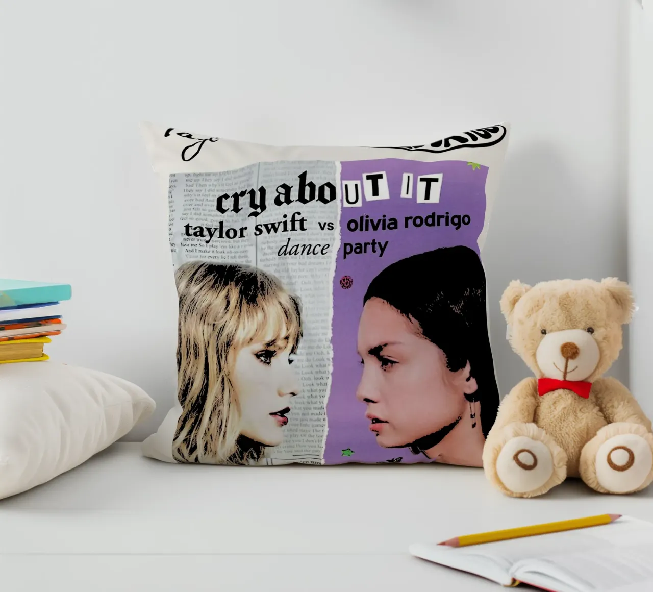 Taylor Swift e Olivia Rodriguez 2 cuscino da music soul