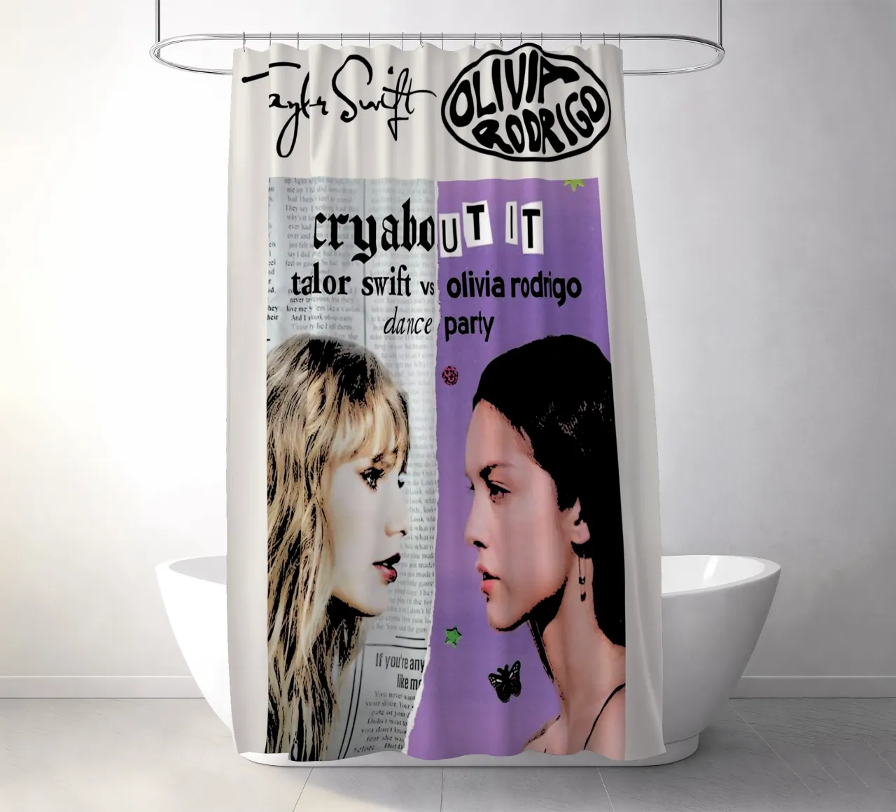 Taylor Swift e Olivia Rodriguez 2 tenda da doccia da music soul
