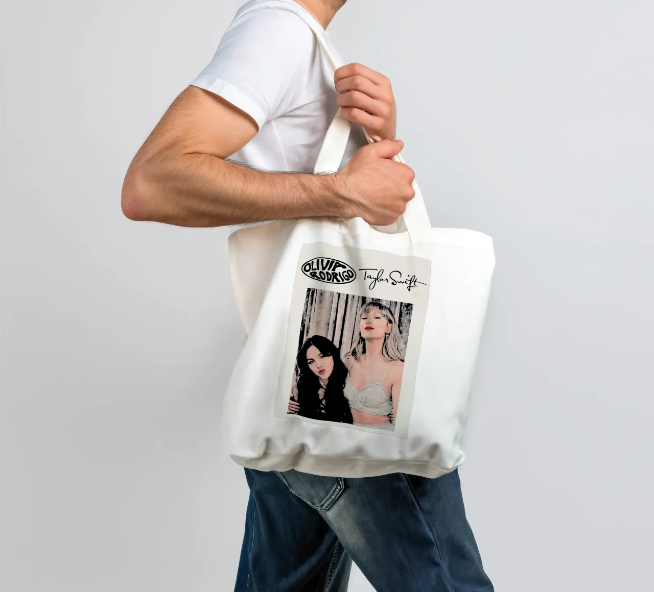 Taylor Swift And Olivia Rodriguez Art tote bag by music soul