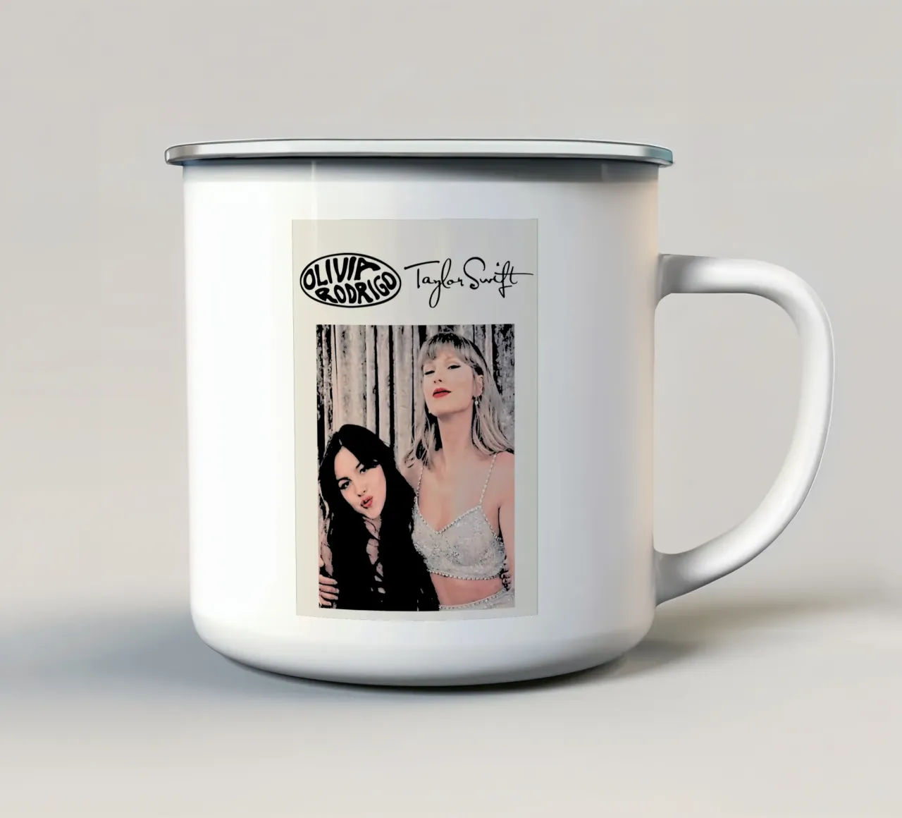 Taylor Swift e Olivia Rodriguez Arte tazza in smalto da music soul