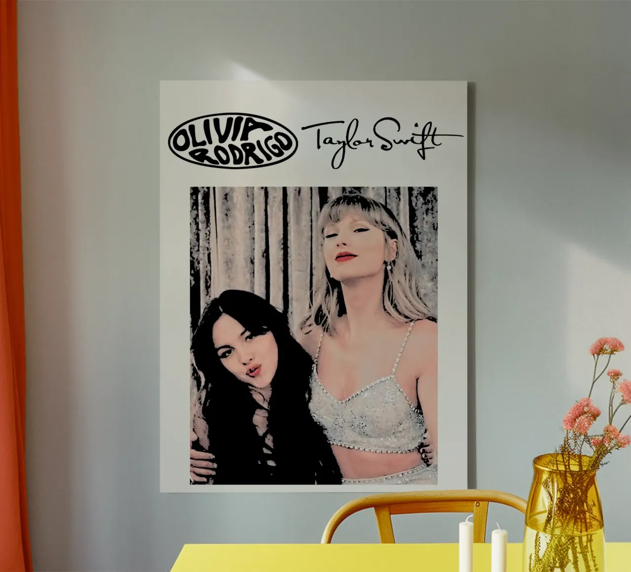 Taylor Swift And Olivia Rodriguez Art canvas by music soul