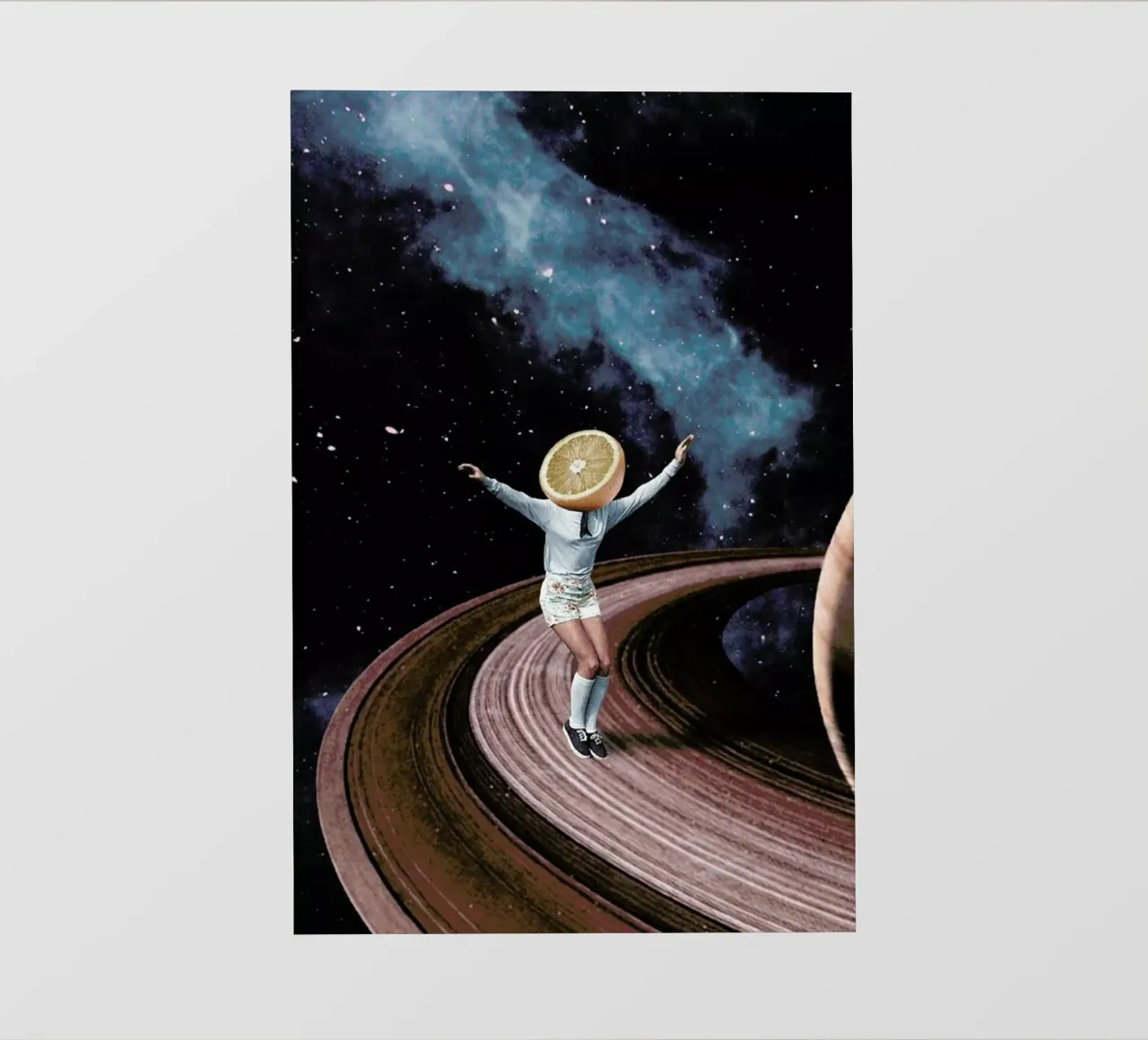 Jumping Oranges in My Head telo in pvc da Maarten Léon