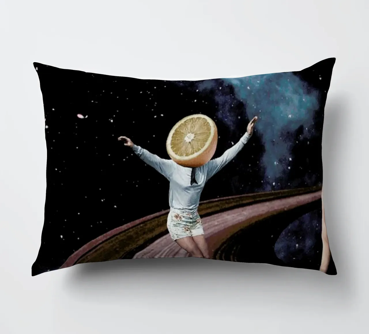 Jumping Oranges in My Head decorative cushion by Maarten Léon