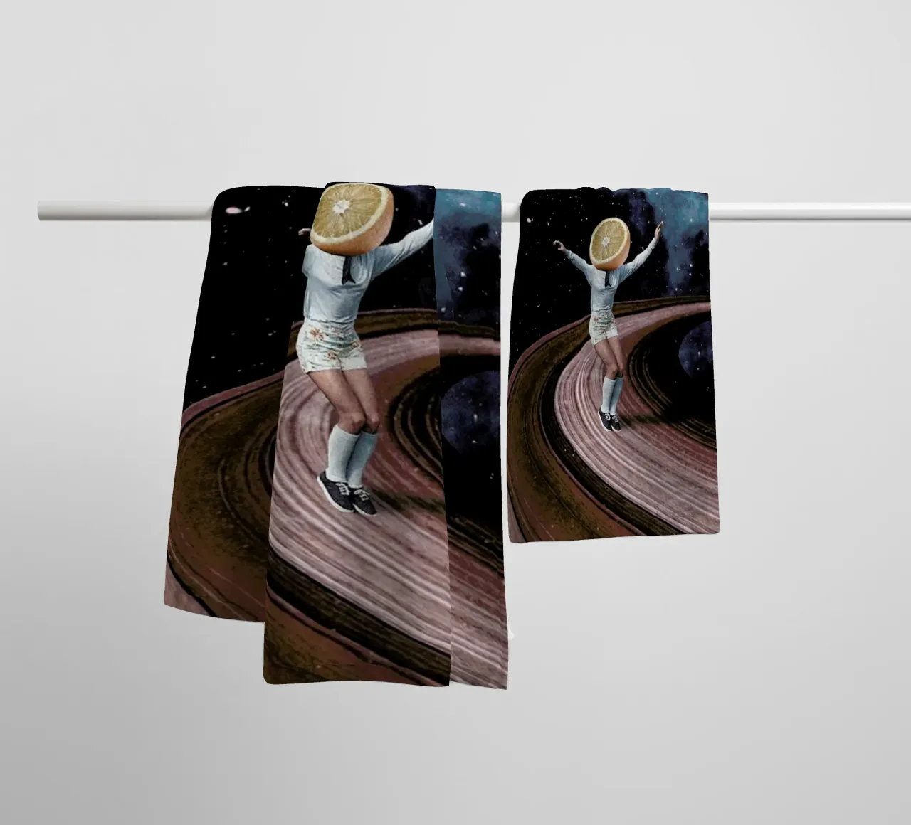 Jumping Oranges in My Head asciugamano da bagno da Maarten Léon