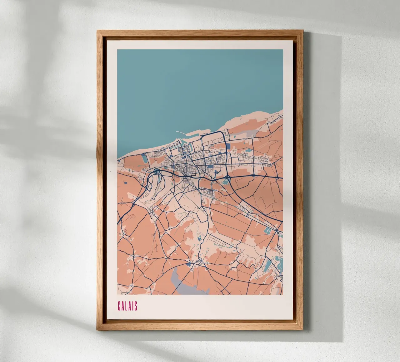Calais - Gateway to France canvas with Floater frame by MOOODZART