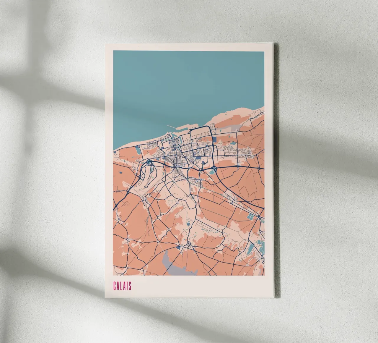 Calais - Gateway to France canvas with Floater frame by MOOODZART
