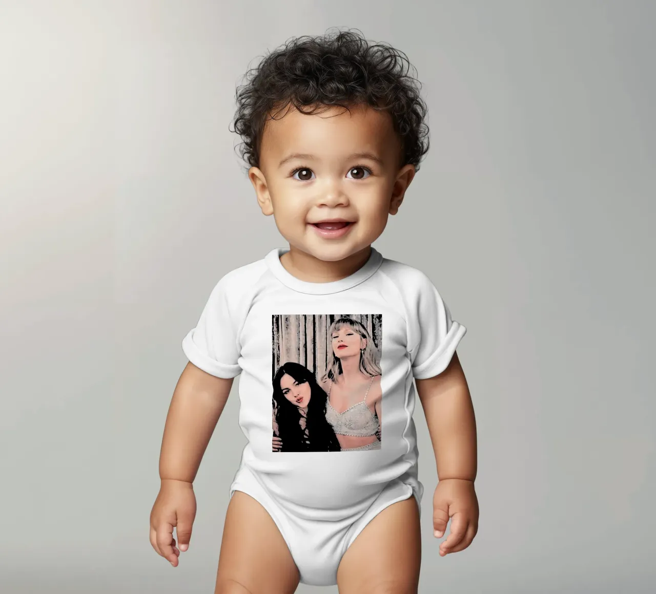Taylor Swift e Olivia Rodriguez pop art body neonato maniche corte da music soul