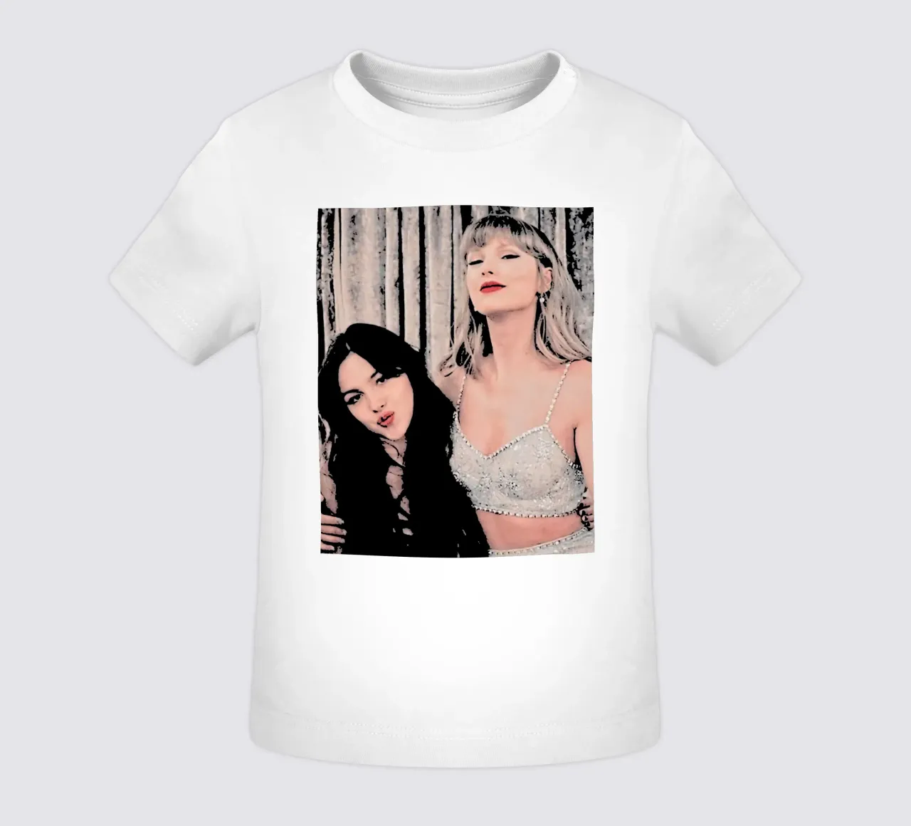 Taylor Swift e Olivia Rodriguez pop art maglietta neonato da music soul
