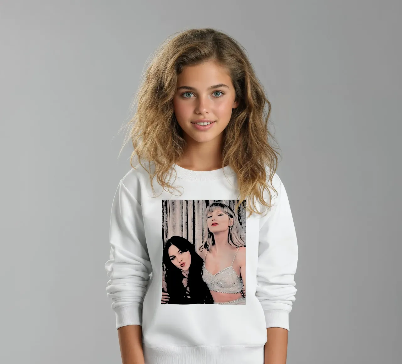 Taylor Swift e Olivia Rodriguez pop art felpa bambino da music soul