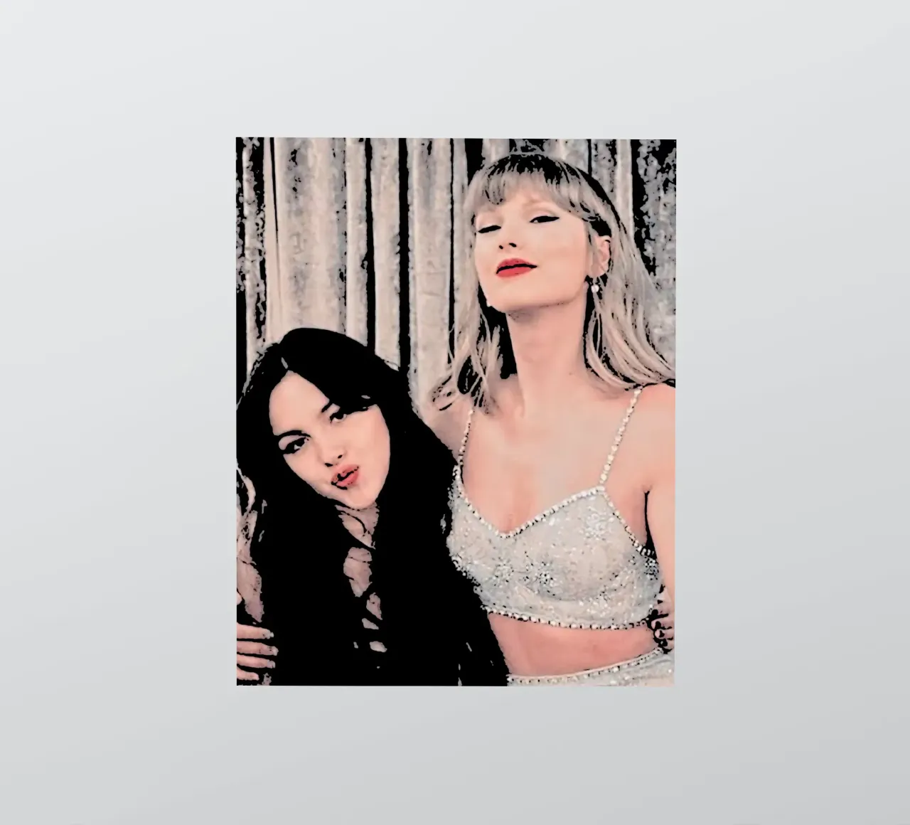 Taylor Swift e Olivia Rodriguez pop art adesivo da music soul