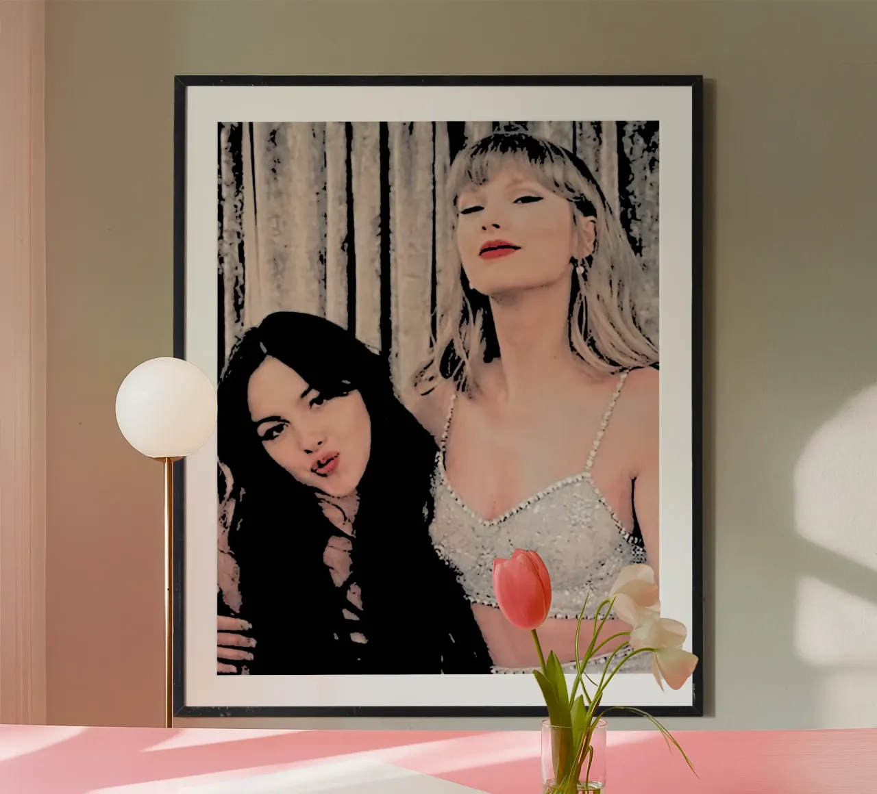 Taylor Swift e Olivia Rodriguez pop art carta hahnemühle da music soul