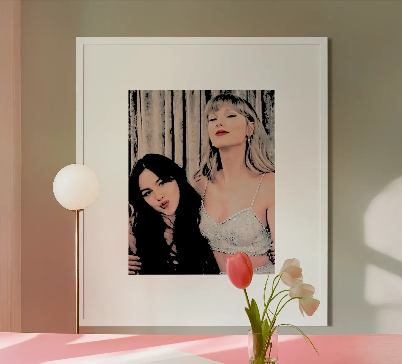 Taylor Swift e Olivia Rodriguez pop art carta hahnemühle da music soul