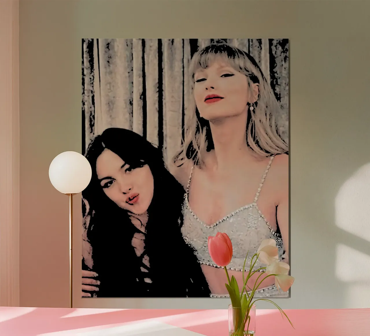 Taylor Swift e Olivia Rodriguez pop art carta hahnemühle da music soul